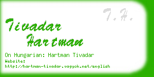 tivadar hartman business card